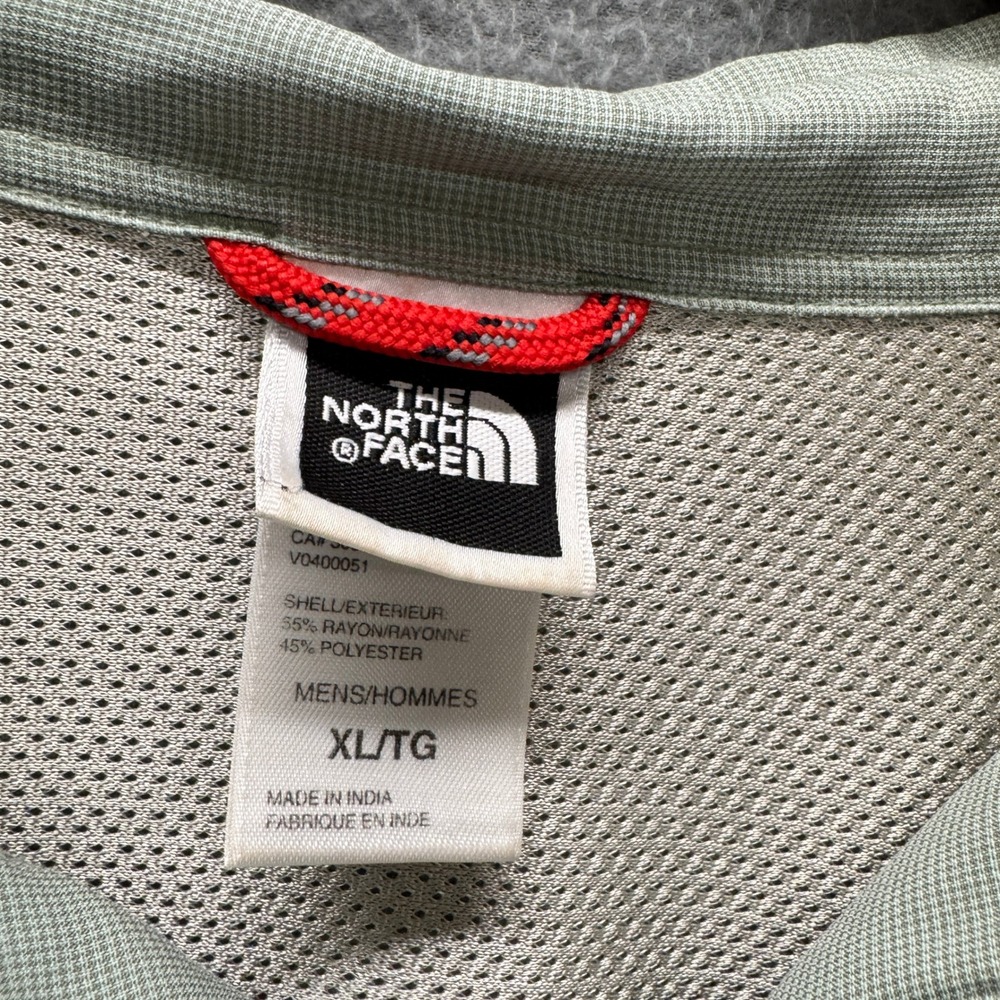 The North Face Button Down Shirt Mens XL Short Sleeve Sage Green Hiking Gorpore - Picture 2 of 8